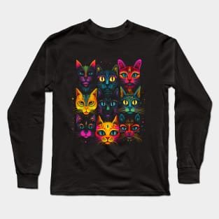 Gang of Trippy Cats Long Sleeve T-Shirt